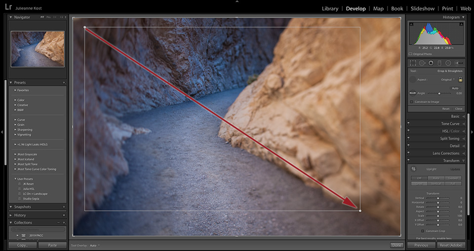 rotate a picture in lightroom 4