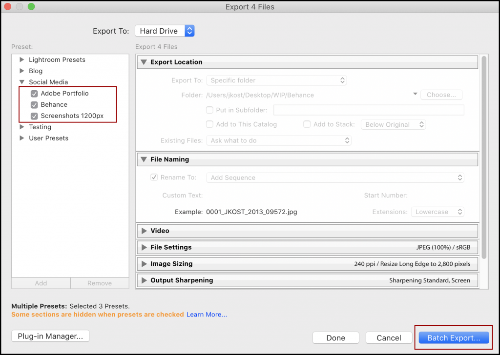 export xnview mp shortcuts