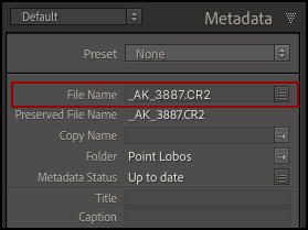 lightroom batch file rename